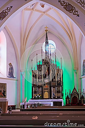 The interior of the church Stock Photo