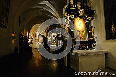 Interior of the church, Gdansk, Poland Stock Photo