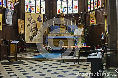 The interior of the church Editorial Stock Photo