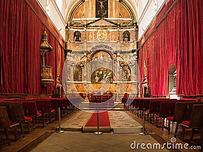 Interior Church of Salamanca University Editorial Stock Photo