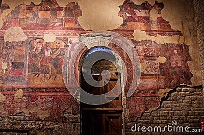 Interior church of Santa Maria de Taull, Catalonia, Spain Editorial Stock Photo