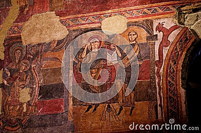 Interior church of Santa Maria de Taull, Catalonia, Spain Stock Photo