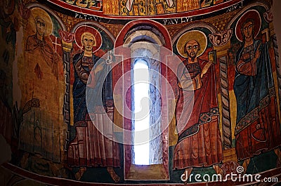 Interior church of Santa Maria de Taull, Catalonia, Spain Stock Photo