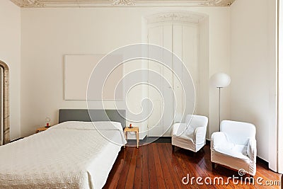 Interior, classic bedroom Stock Photo