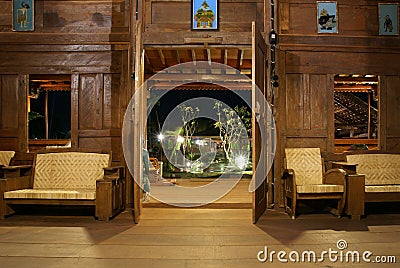 Interior of classic living room Javanese house Stock Photo