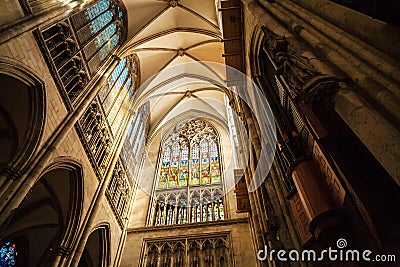 Interior of Cologne Cathedral, Germany Stock Photo