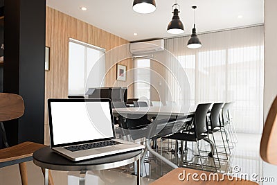 Interior conference room, meeting room, boardroom. Stock Photo