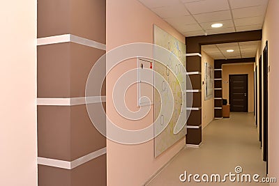 Interior of a corridor of office building Stock Photo