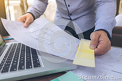 Interior Creative creativity graphic designer working with graph Stock Photo