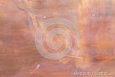 Rusted copper steel plates for use in designing patterns. Loft uses iron materials. Stock Photo