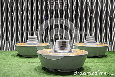 Interior decoration of Skyland Future Science & Technology Museum Editorial Stock Photo