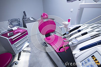 Modern dental practice. Place for text or logo. Stock Photo