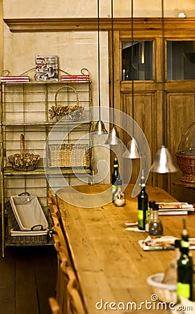 Interior design of charming bakery, brasserie Stock Photo