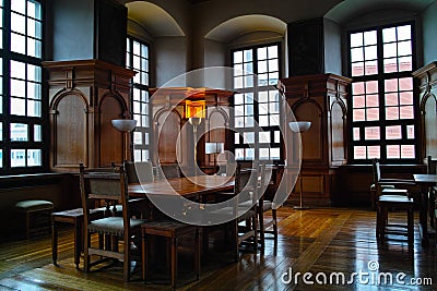 Interior design historic boardroom Editorial Stock Photo