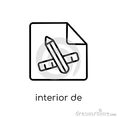 Interior design icon from collection. Vector Illustration