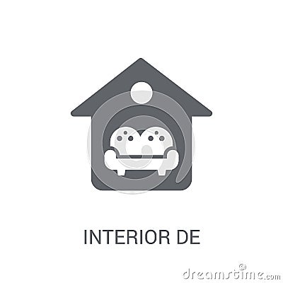 Interior design icon. Trendy Interior design logo concept on white background from Real Estate collection Vector Illustration
