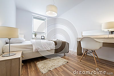 Interior design series: Modern Bedroom Stock Photo