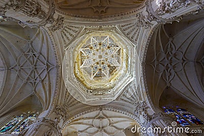 Interior detail of the beautiful cathedral in Burgos, Spain Editorial Stock Photo