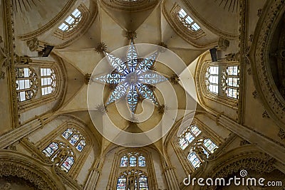 Interior detail of the beautiful cathedral in Burgos, Spain Editorial Stock Photo