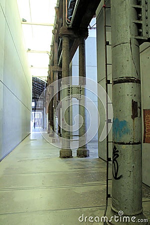 Interior of Disused Railway Workshops Sydney Stock Photo
