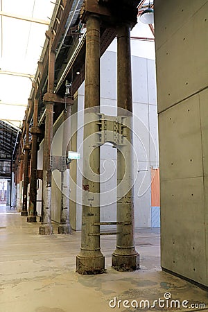 Interior of Disused Railway Workshops Sydney Stock Photo