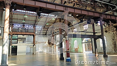 Interior of Disused Railway Workshops Sydney Stock Photo