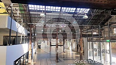 Interior of Disused Railway Workshops Sydney Stock Photo