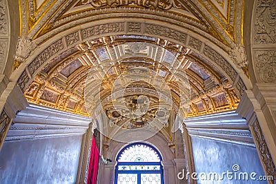 Interior of the Doge`s palace in Venice, Italy Editorial Stock Photo