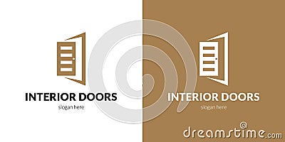 Interior doors logo Vector Illustration