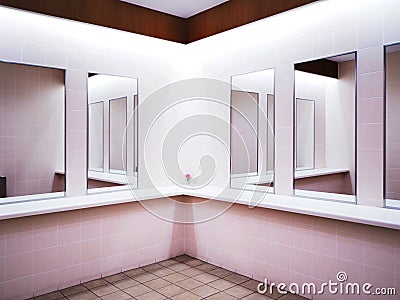 Interior dressing room at shopping mall Stock Photo