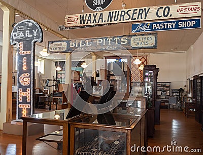 Interior of Ellis County Museum in Waxahachie, Texas Editorial Stock Photo