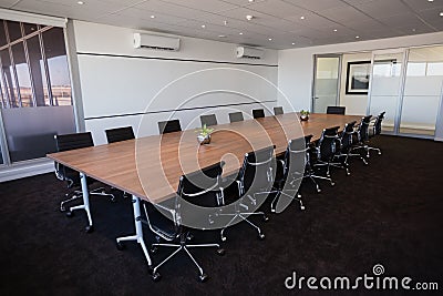 Interior of empty modern board room Stock Photo