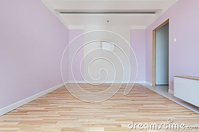 Interior of empty pink room Stock Photo