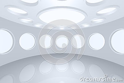 Interior empty space round Stock Photo