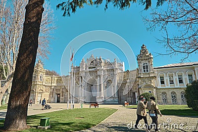 Interior entrance door and gate of Dolmabahce palace Editorial Stock Photo