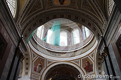 Interior of Esztergom Basilica, Esztergom Editorial Stock Photo