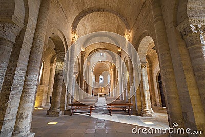 Interior of famous romanesque church Editorial Stock Photo