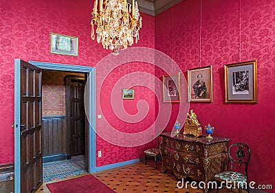 Interior of Gaasbeek Castle in Brussels Belgium Editorial Stock Photo