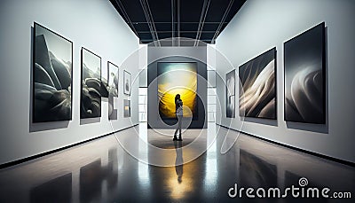 interior of gallery Stock Photo