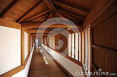Interior of Himeji Castle complex Stock Photo