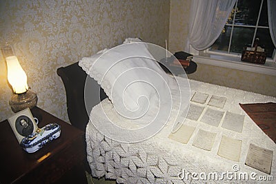 Interior of home of Emily Dickinson, Amherst, MA Editorial Stock Photo