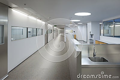 Interior of a Hospital Emergency Stock Photo