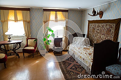 Interior of house-museum of the poet N.A. Nekrasov Editorial Stock Photo