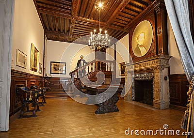 Interior of the House of Music. Vienna, Austria. Editorial Stock Photo