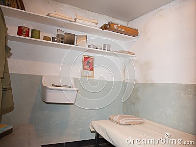 Prison cell for criminals Stock Photo