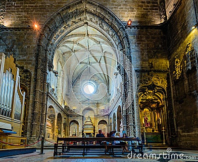 Interior of Jeronimos Monastery Editorial Stock Photo