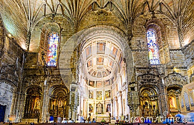 Interior of Jeronimos Monastery Editorial Stock Photo