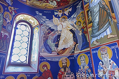 The interior of Kaona Monastery Editorial Stock Photo