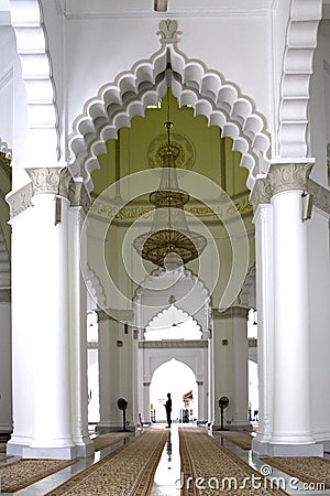 Interior of Kapitan Kling Mosque Stock Photo