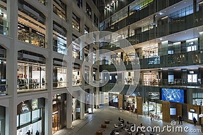 Interior Kitte shopping mall Chiyoda Tokyo. Editorial Stock Photo